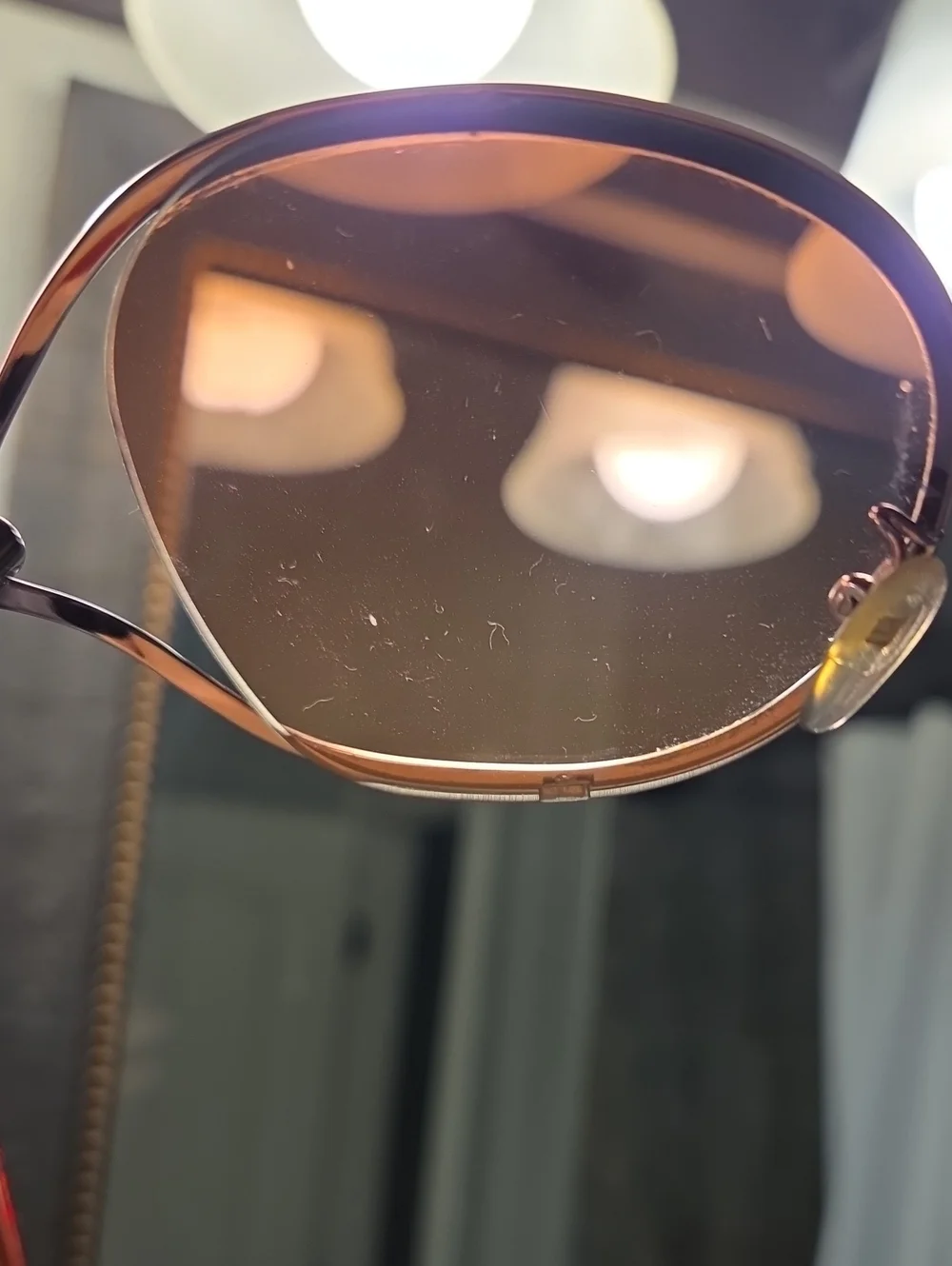 Vintage Celine Brown Gradient Round Women's Sunglasses With Case